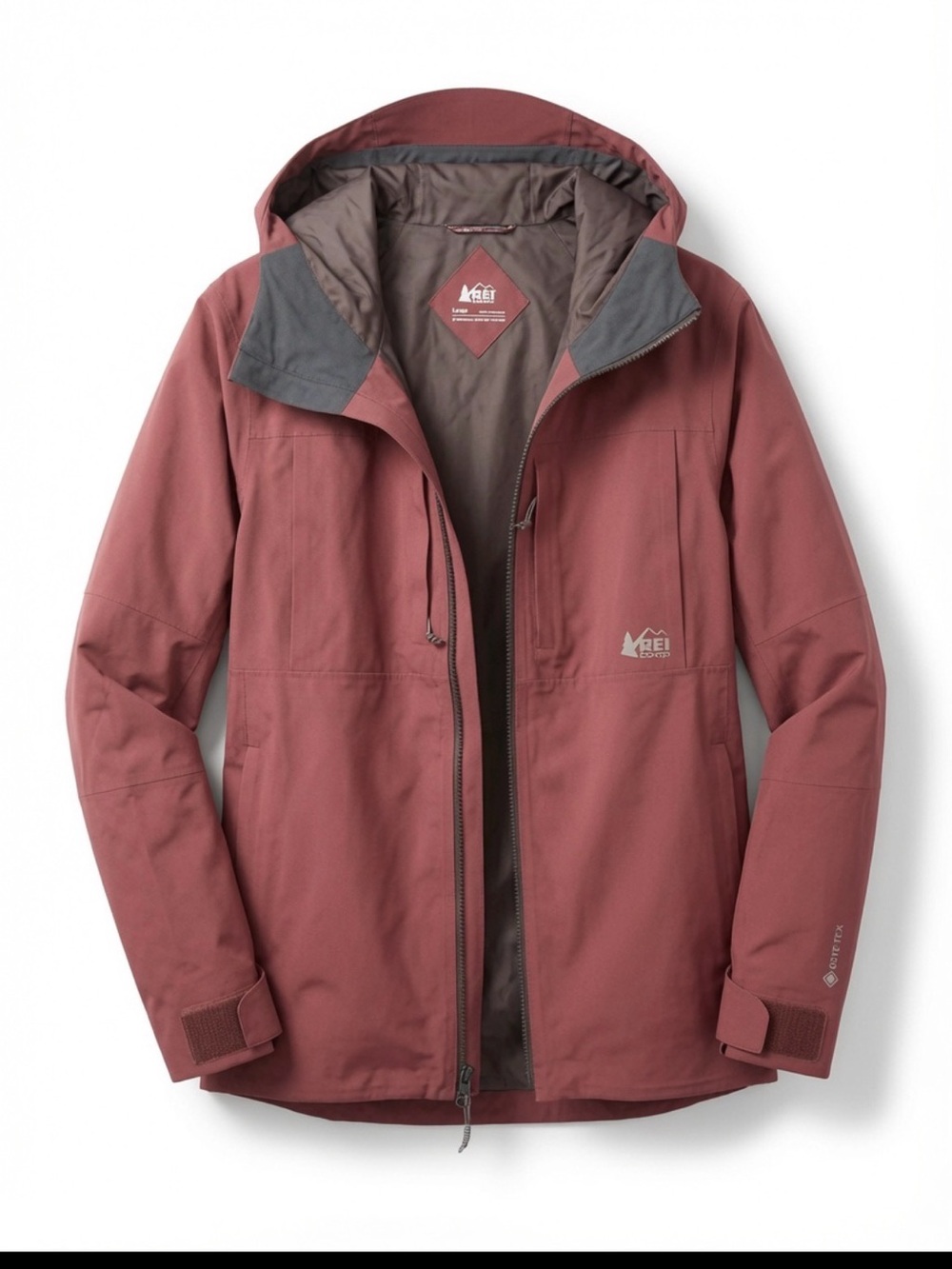GORE-TEX Waterproof Hooded Jacket — Dusty Rose-LARGE -excellent condition
